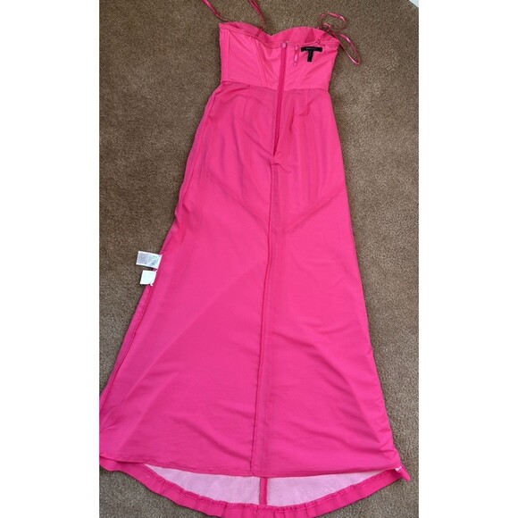 BCBG MaxAzria 'Surrey' ~ Pink Crepe Strapless Bustier Formal Gown 4 - Picture 15 of 16